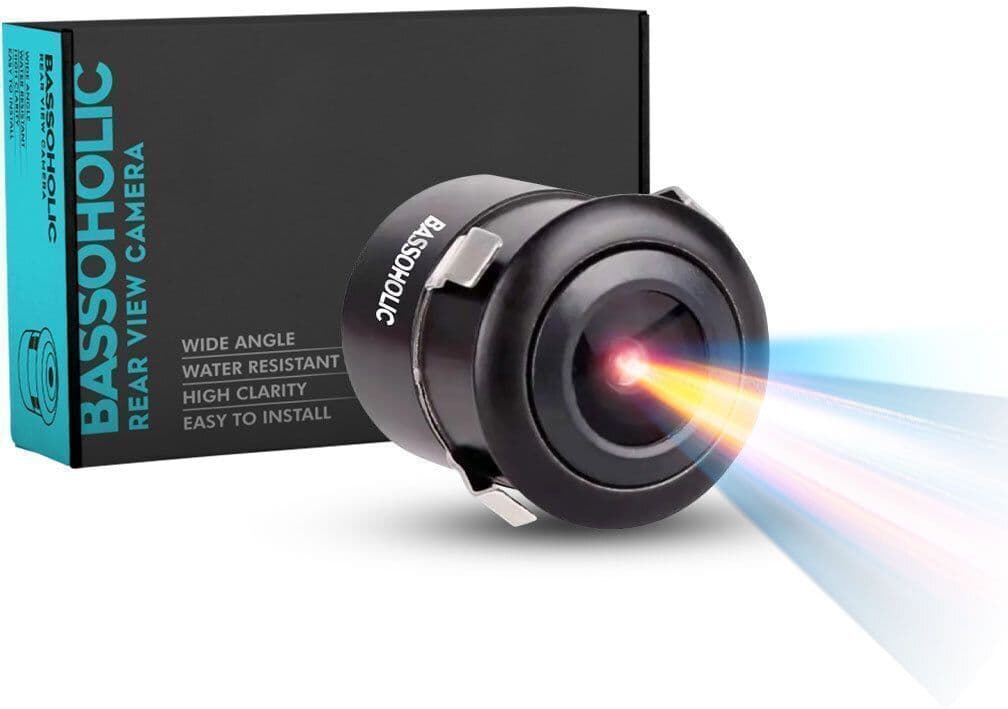 BASSOHOLIC 720P AHD Fisheye Car Reverse Camera | 120 Wide Angle Parking Assist 120 Vehicle Camera System 2