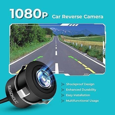 BASSOHOLIC 720P AHD Fisheye Car Reverse Camera | 120 Wide Angle Parking Assist 120 Vehicle Camera System 3