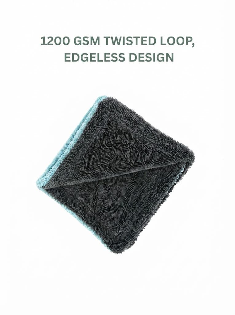 Microfiber Vehicle Washing Cloth (Pack Of 3, 1200 GSM,60x40 CMS) 2
